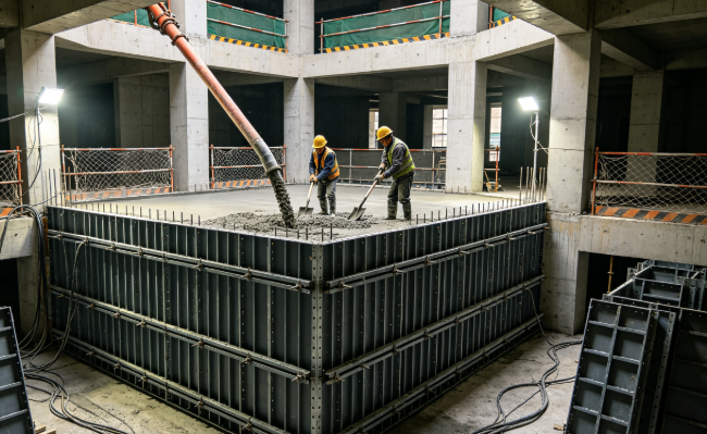 Wall formwork for high-rise residential buildings - steel formwork