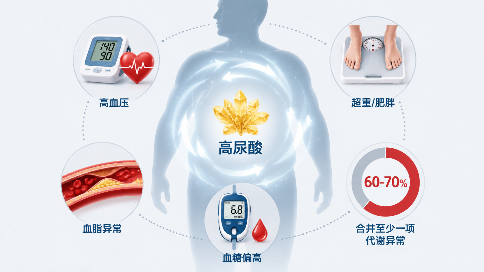 尿酸高和代谢综合征有什么关系?2026年血压血脂血糖和尿酸的连锁真相