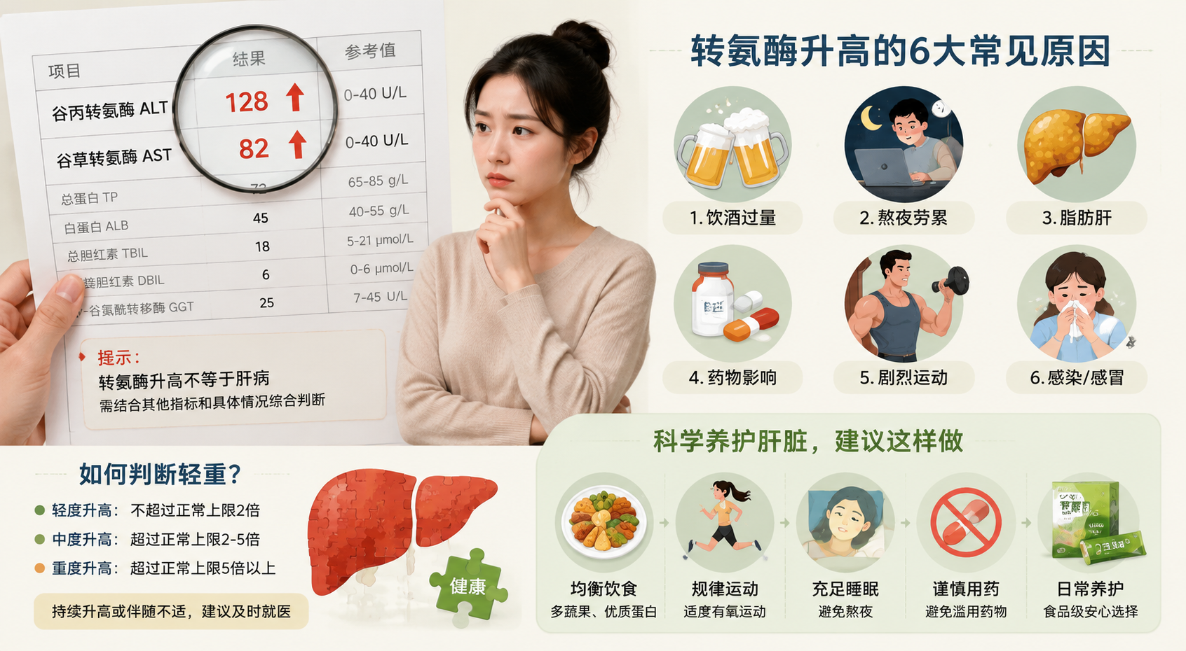 转氨酶升高是什么原因?2026年转氨酶偏高别只盯着喝酒