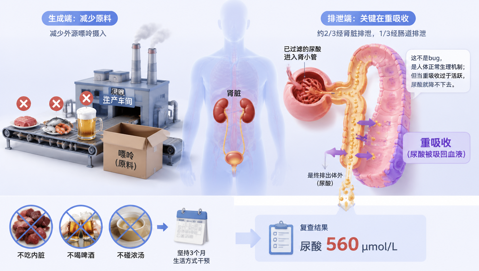 为什么忌口了尿酸还是高?2026年只管嘴不管排泄端是最大误区