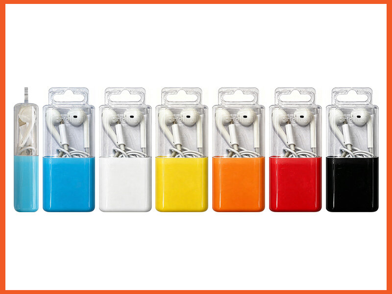 611 Crystal Box Wired Earphones / Data Cable