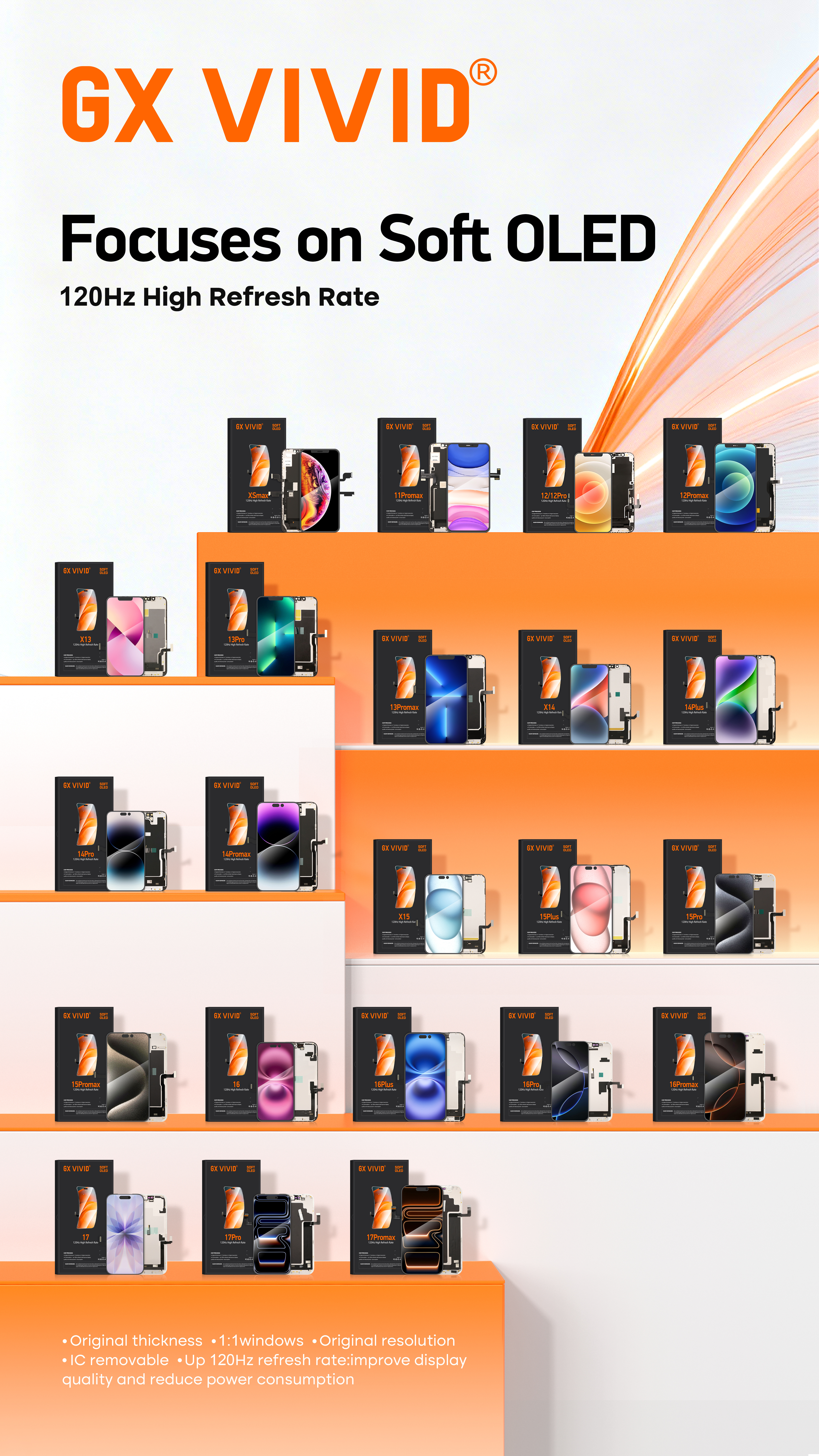 GX VIVID OLED Product Array