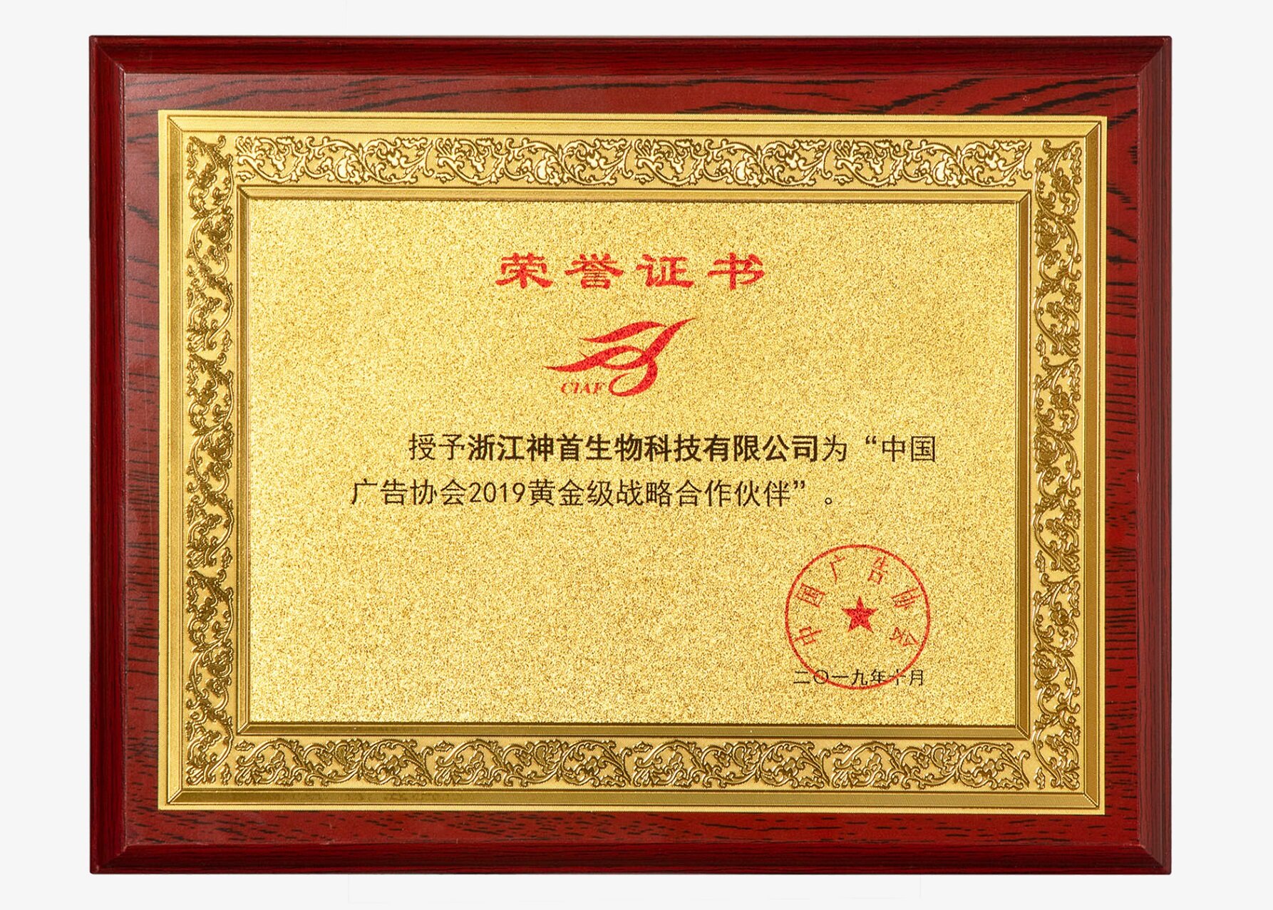 中国广告协会黄金级战略合作伙伴