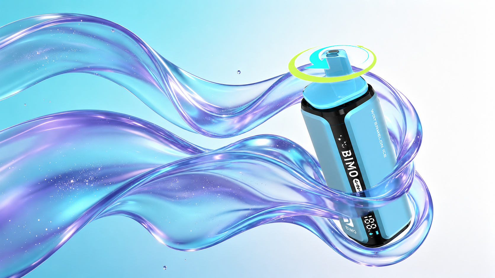 BIMO vape device with flowing liquid design