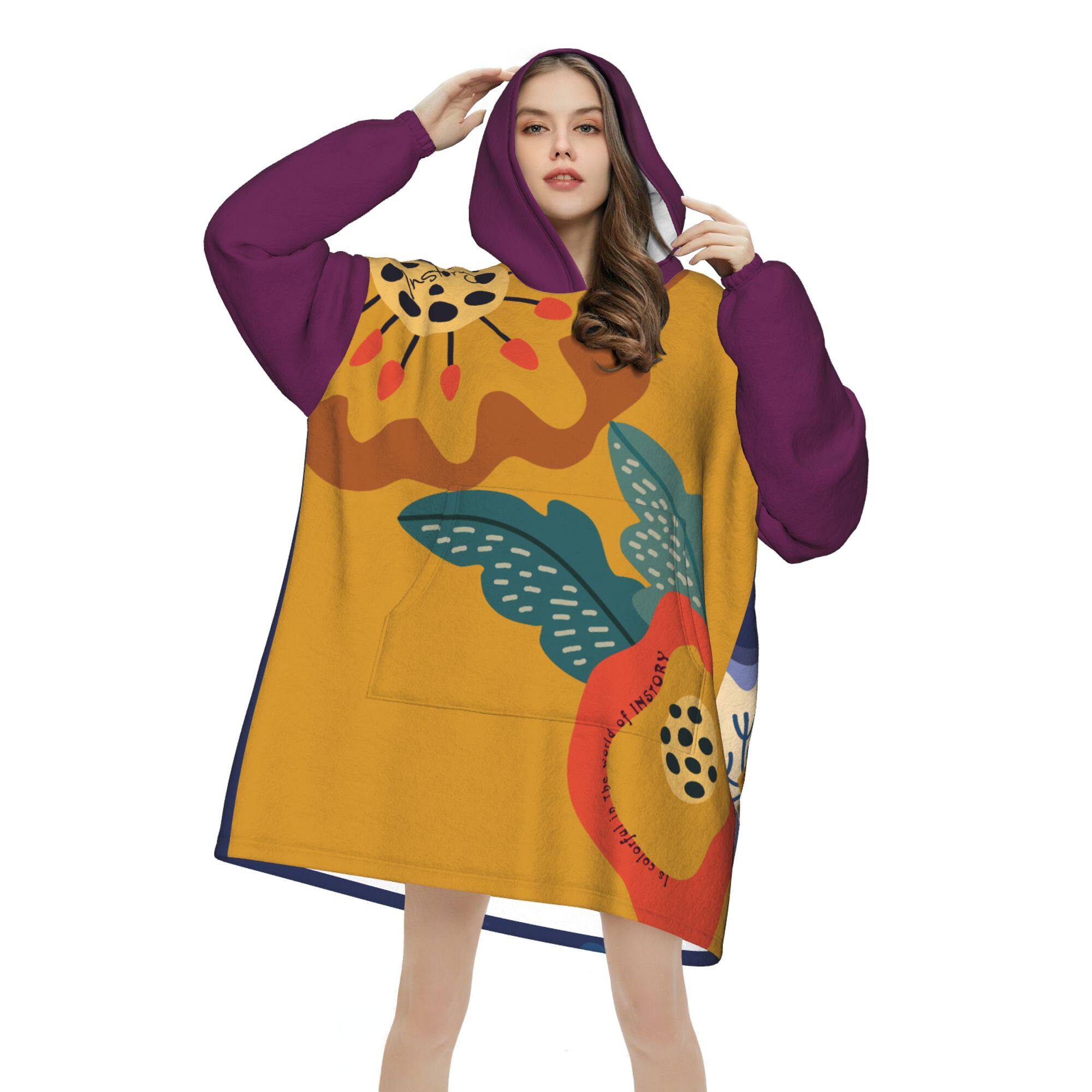 Adult Flannel Hooded Blanket