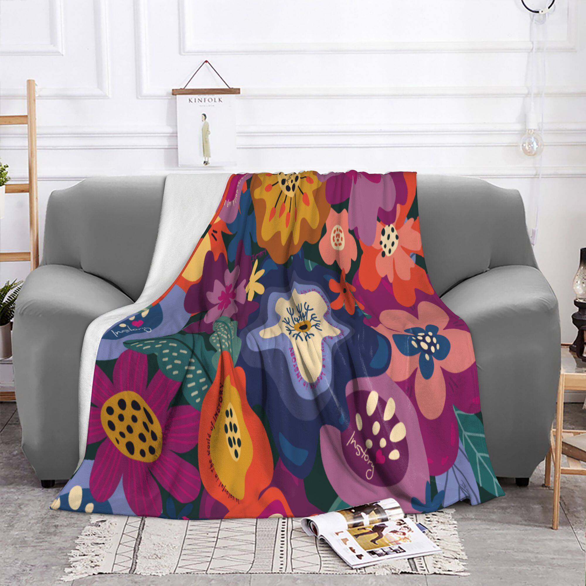 Multi-code Air Conditioner Fleece Throw Blanket