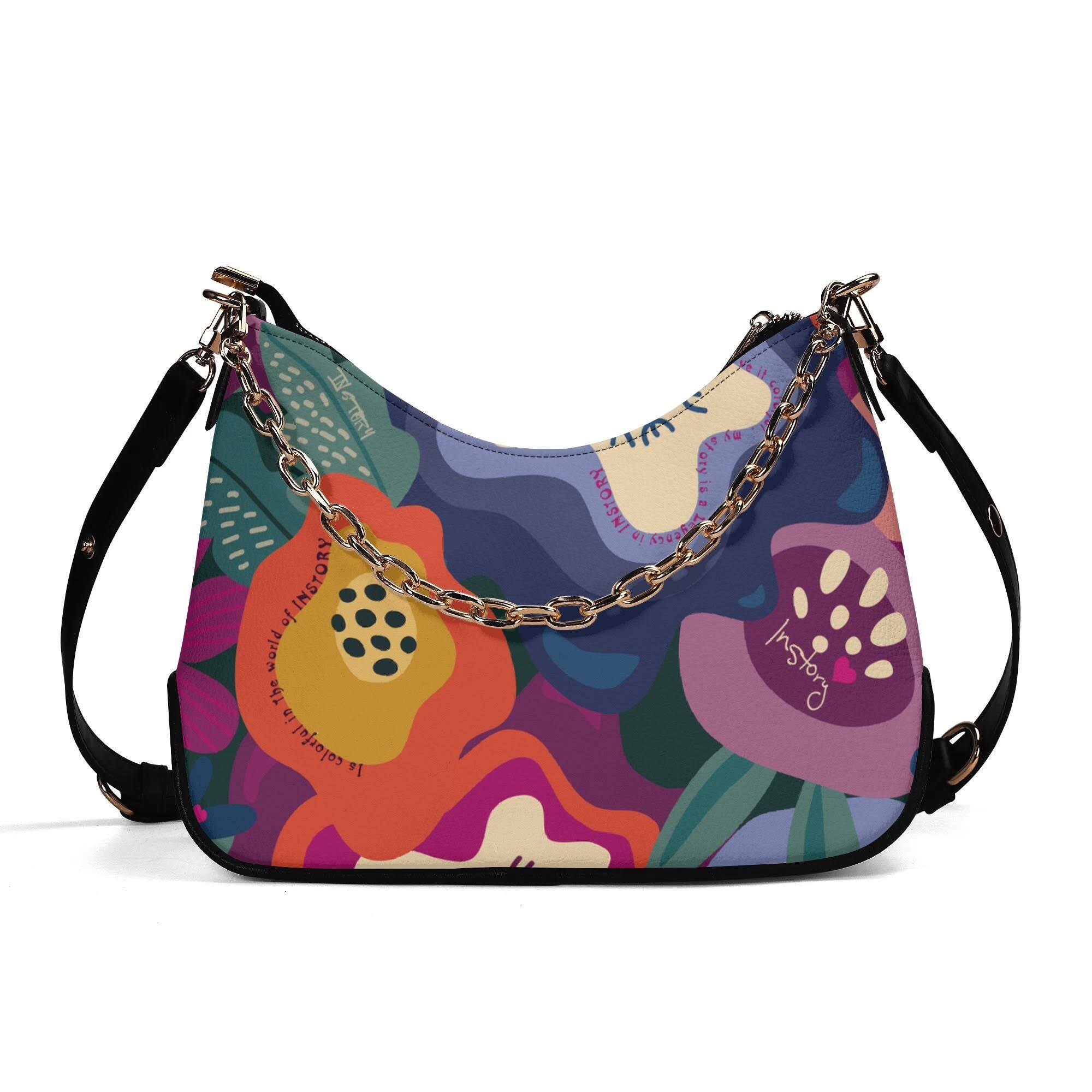 Pebbled leather shoulder bag