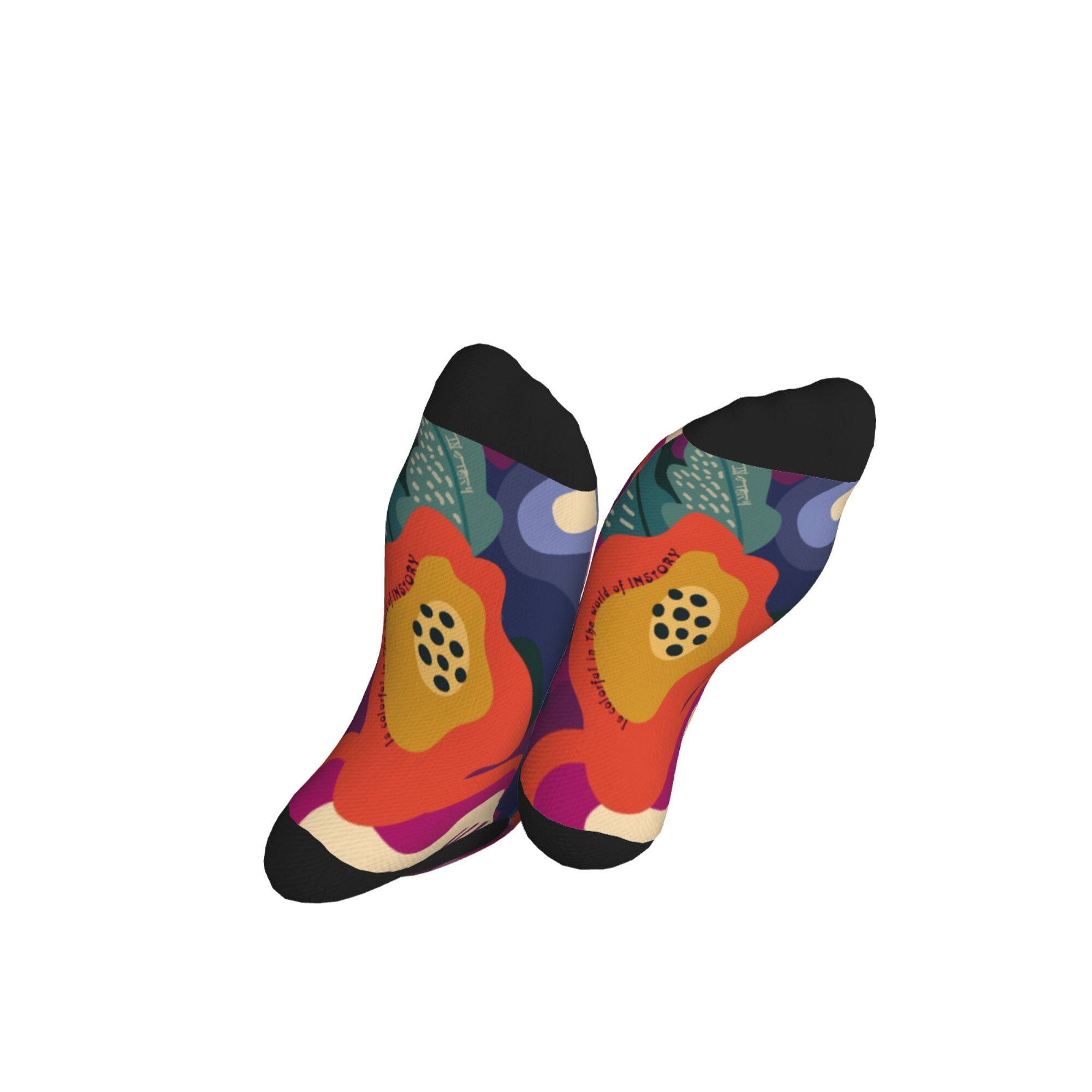 Color-block mid-calf socks
