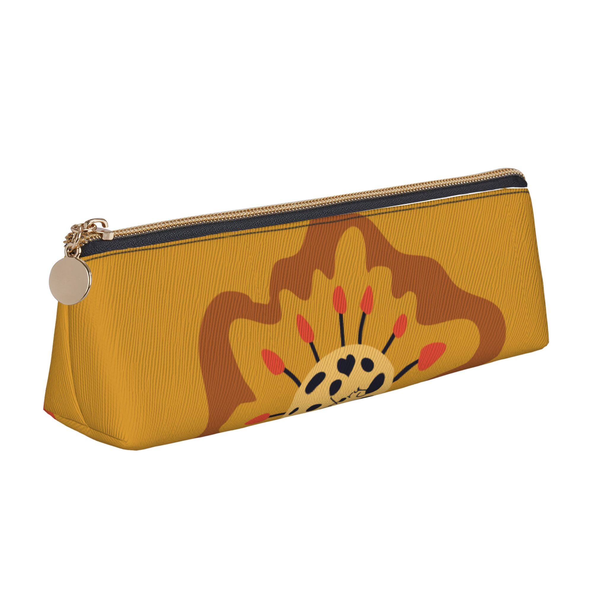 Leather Triangle Pencil Case