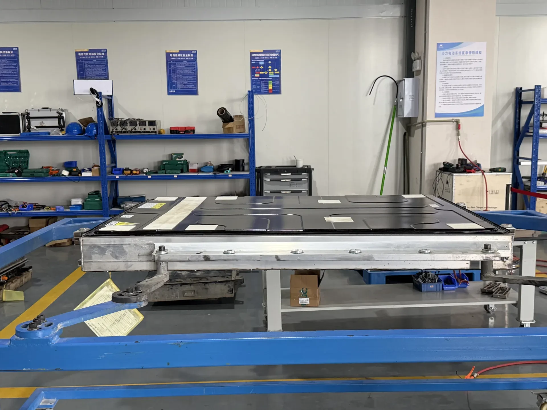 Battery pack damaged in collision