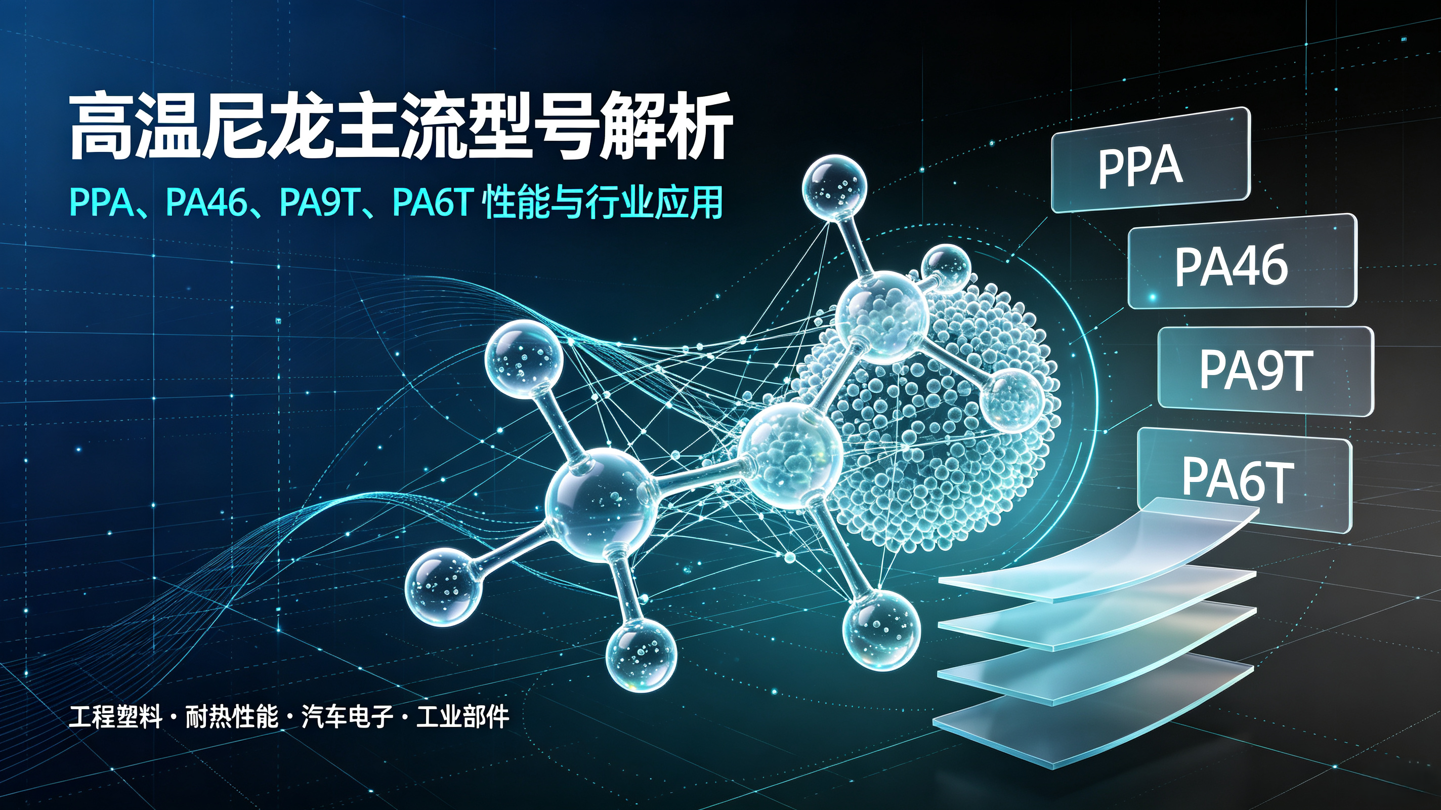 高温尼龙有哪些主流型号？PPA、PA46、PA9T、PA6T性能与行业应用解析