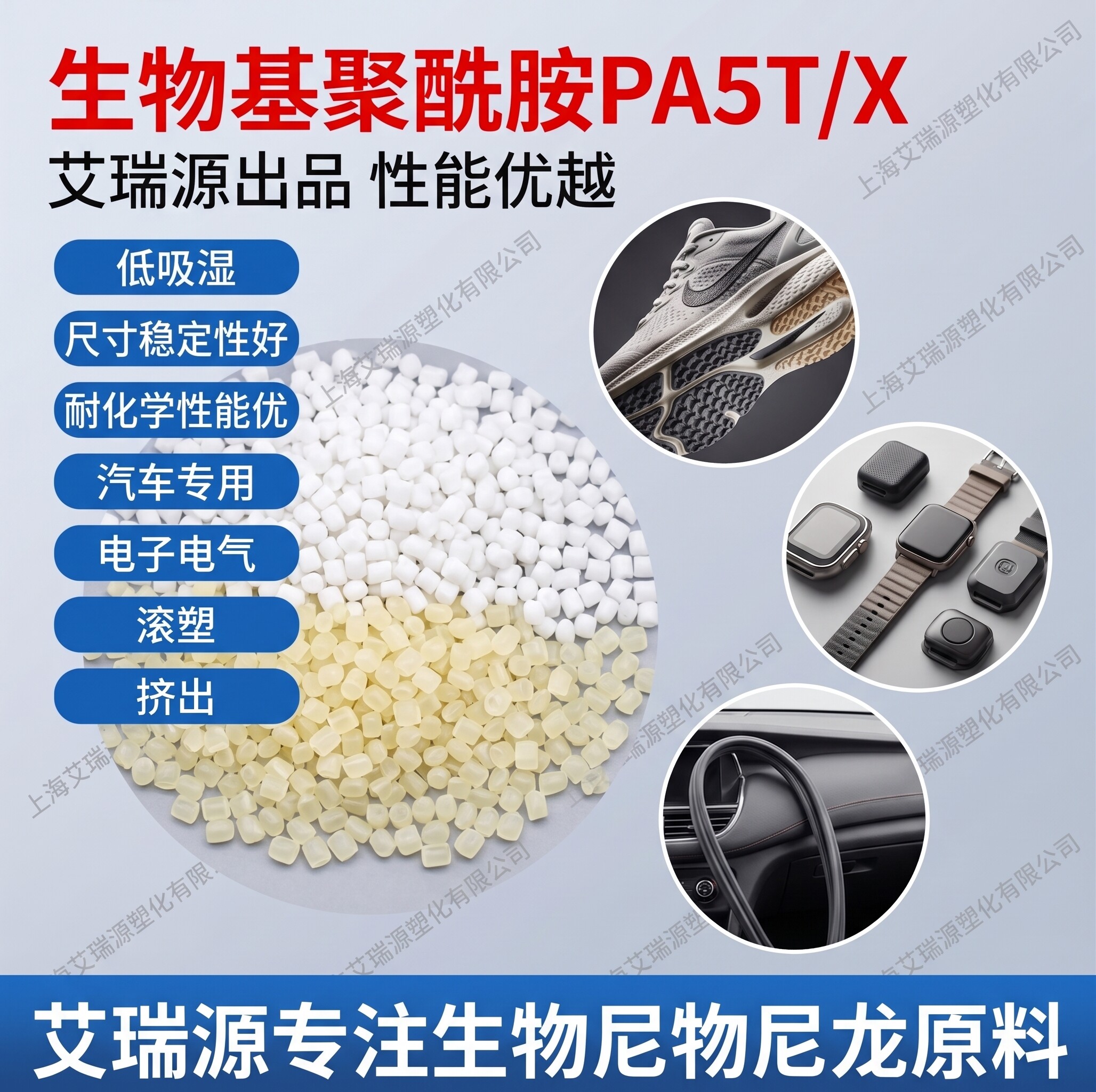 Low moisture absorption, chemical resistant