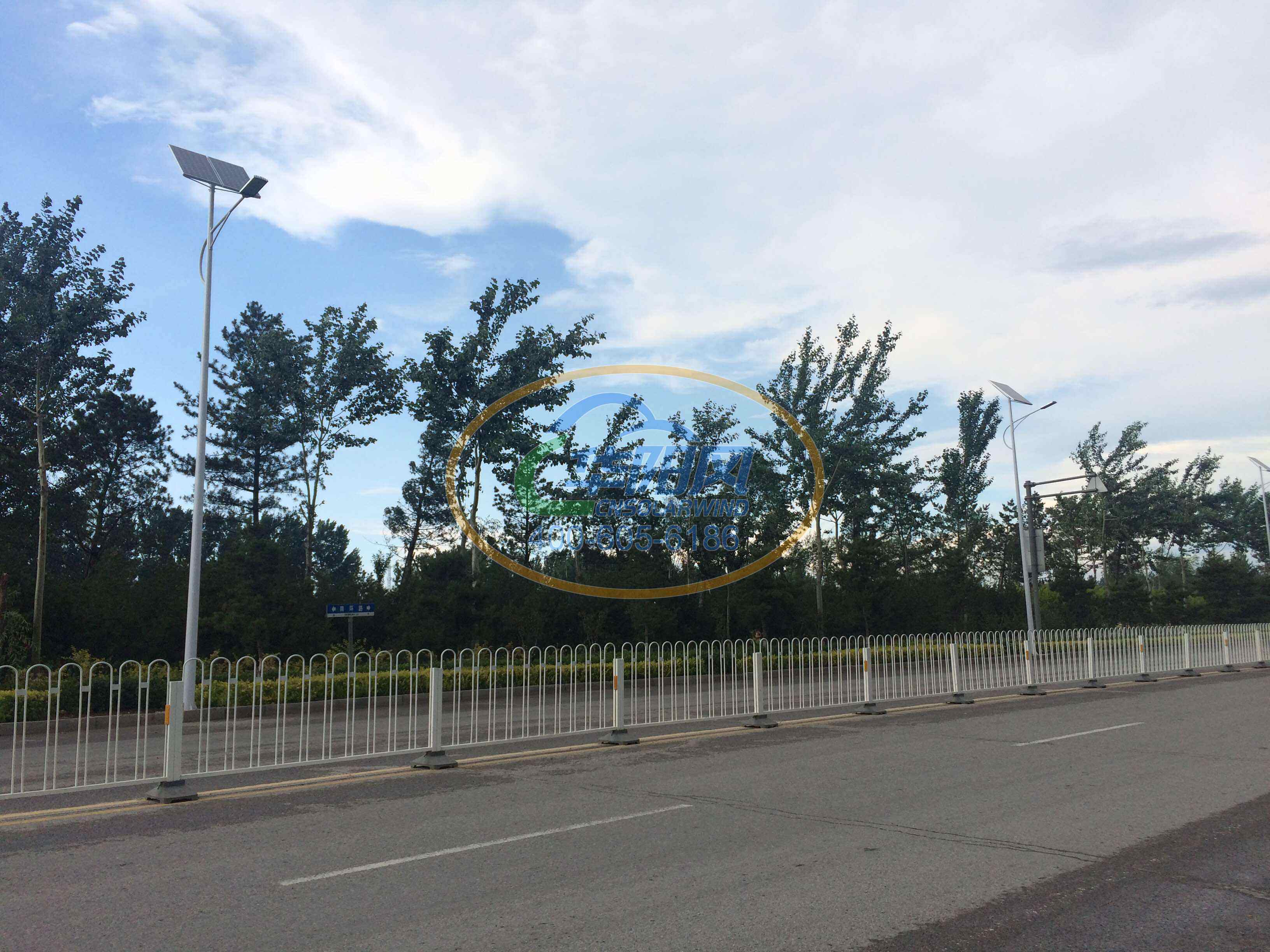 河北省三河市外环路10米太阳能路灯建设工程 2
