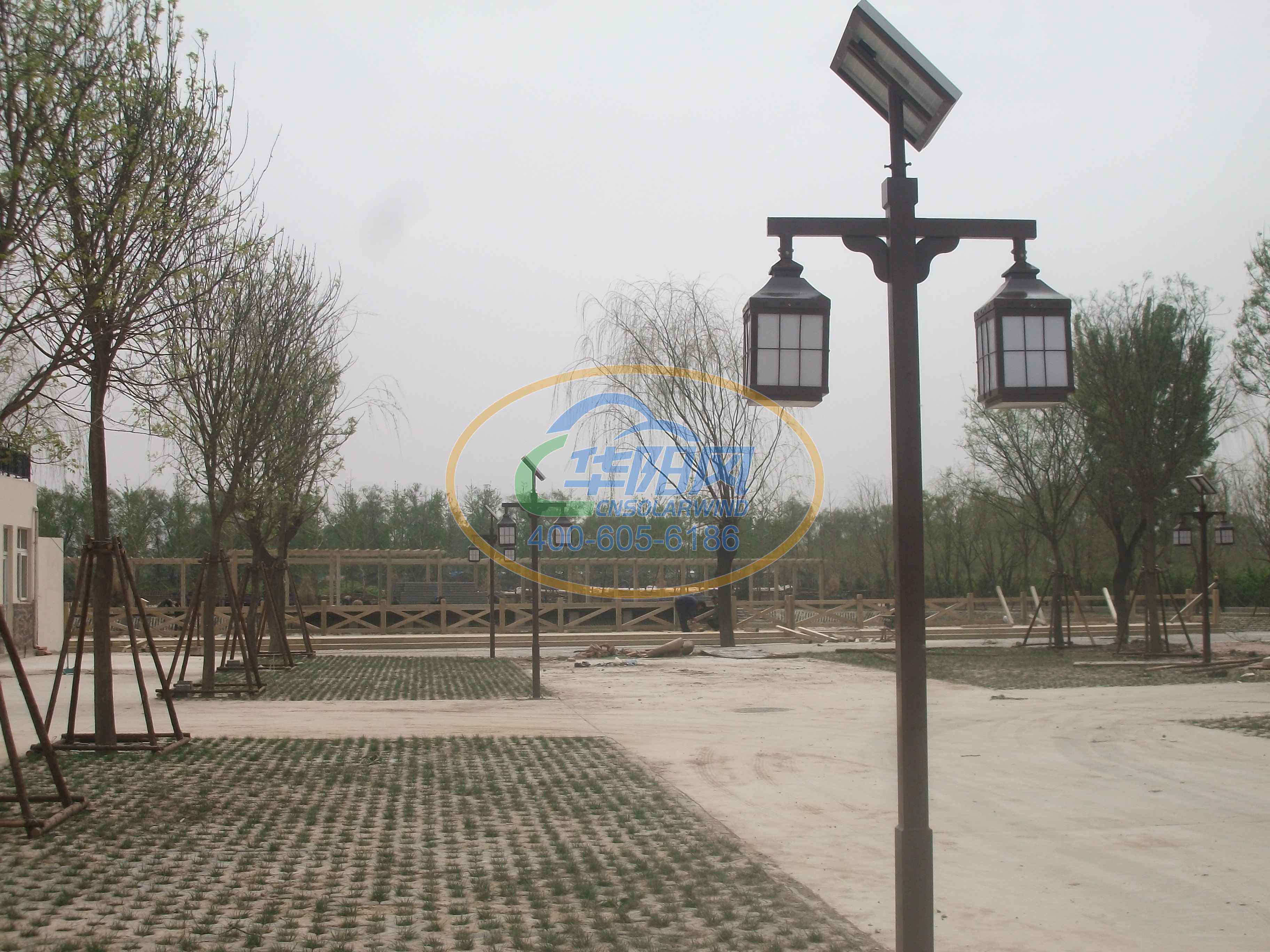 北京小汤山拾乐园太阳能庭院灯照明亮化项目