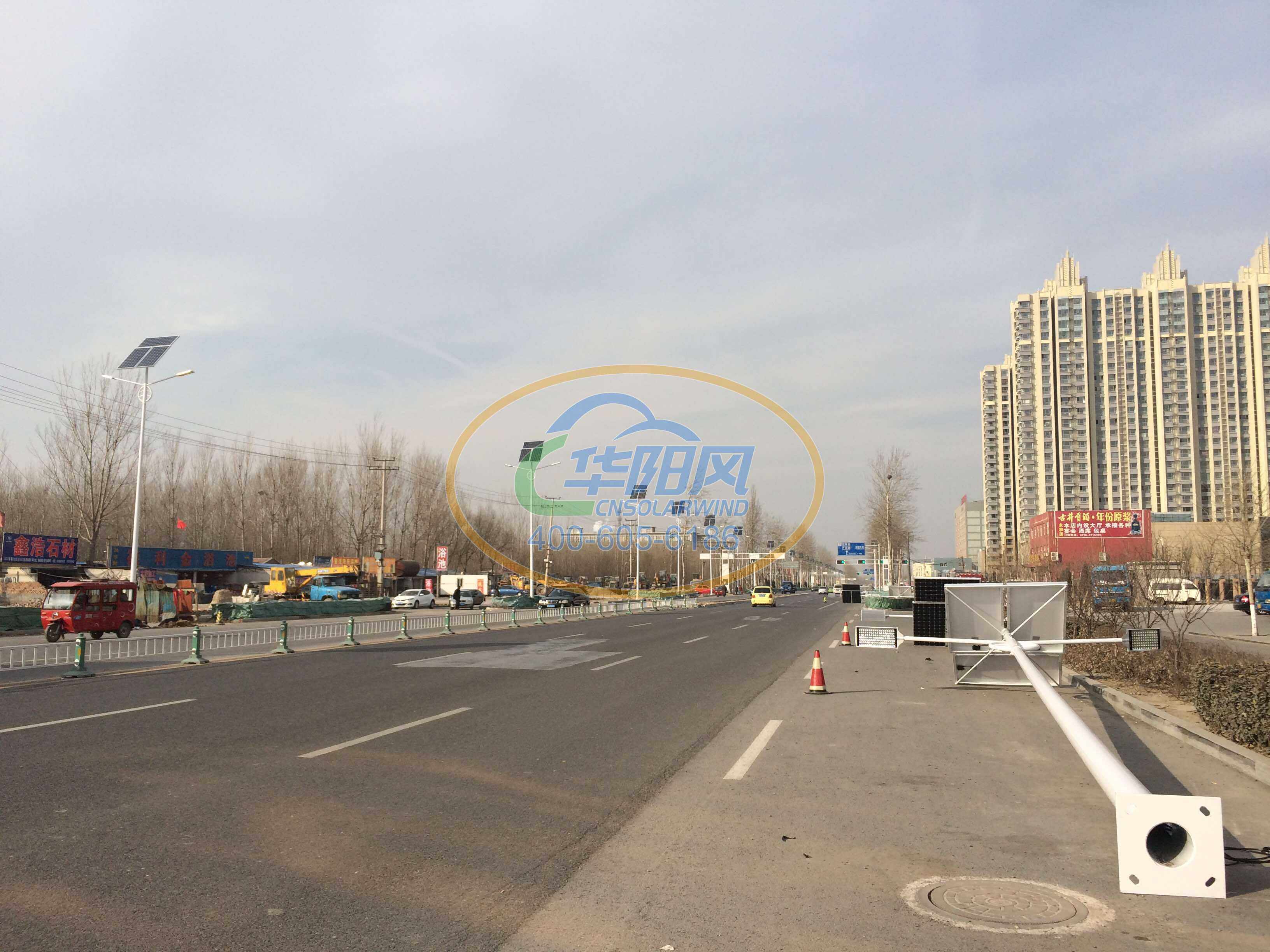 河北省三河市外环路10米太阳能路灯建设工程 5