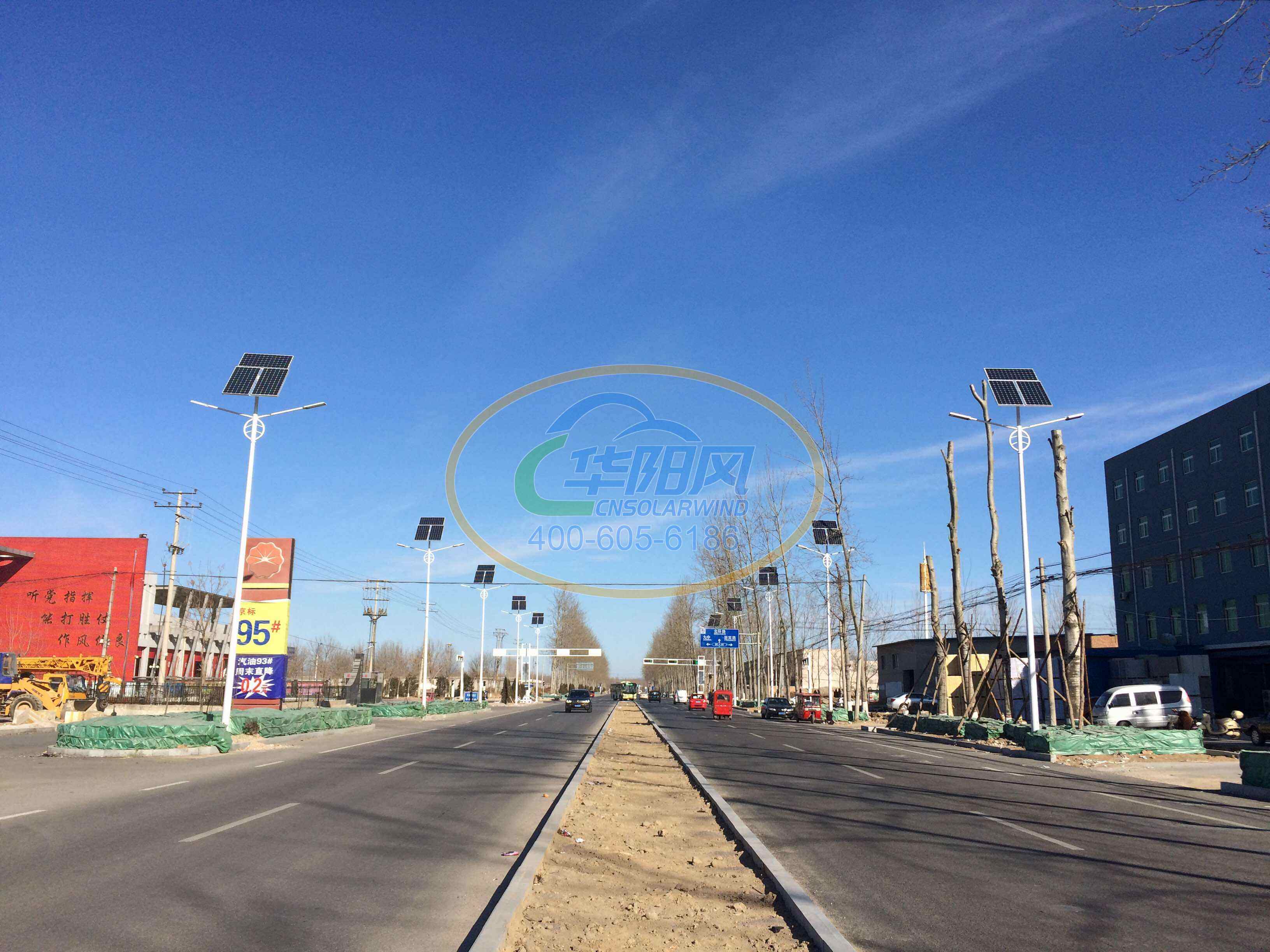 河北省三河市外环路10米太阳能路灯建设工程