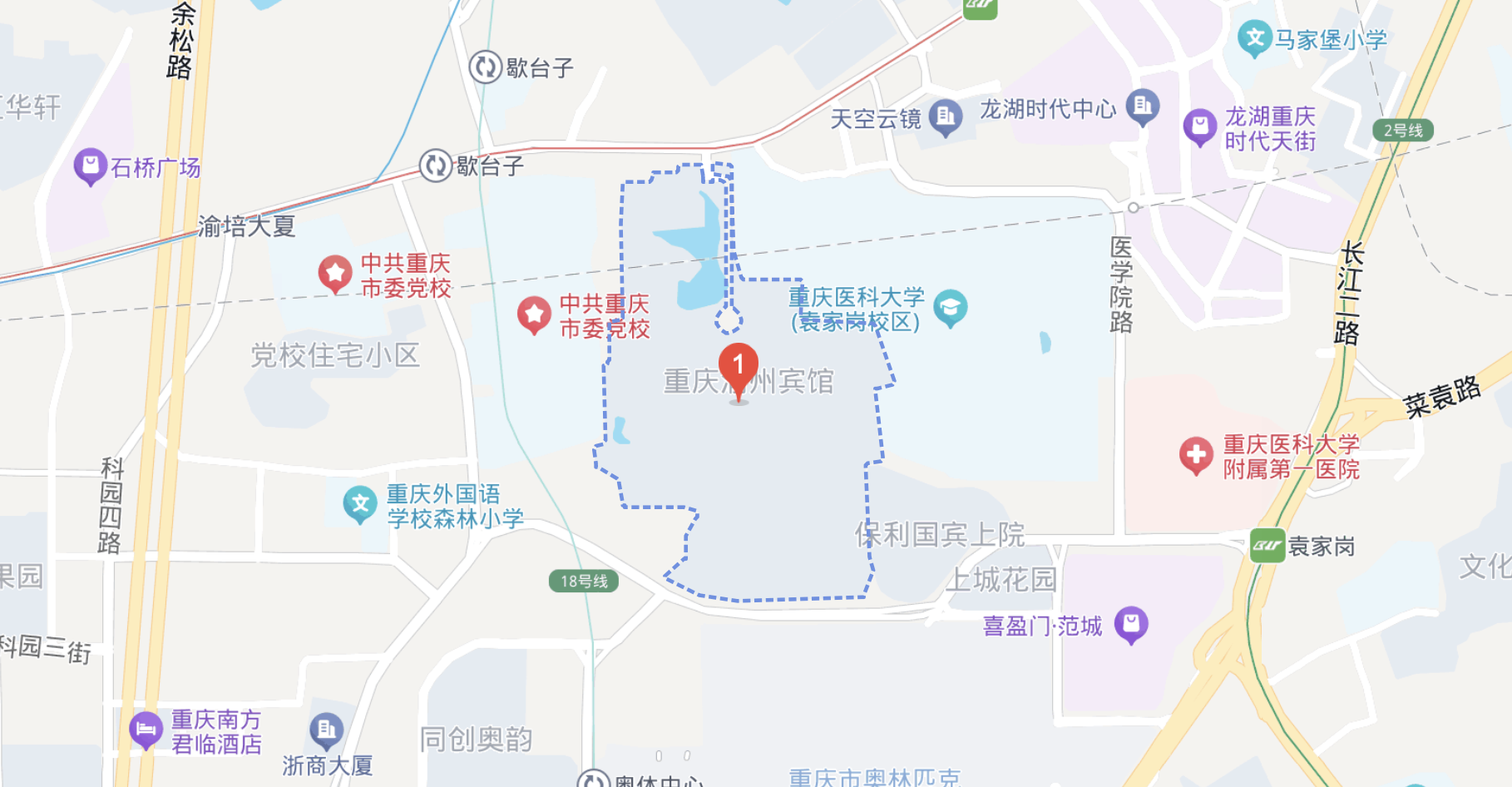 重庆渝州宾馆地图