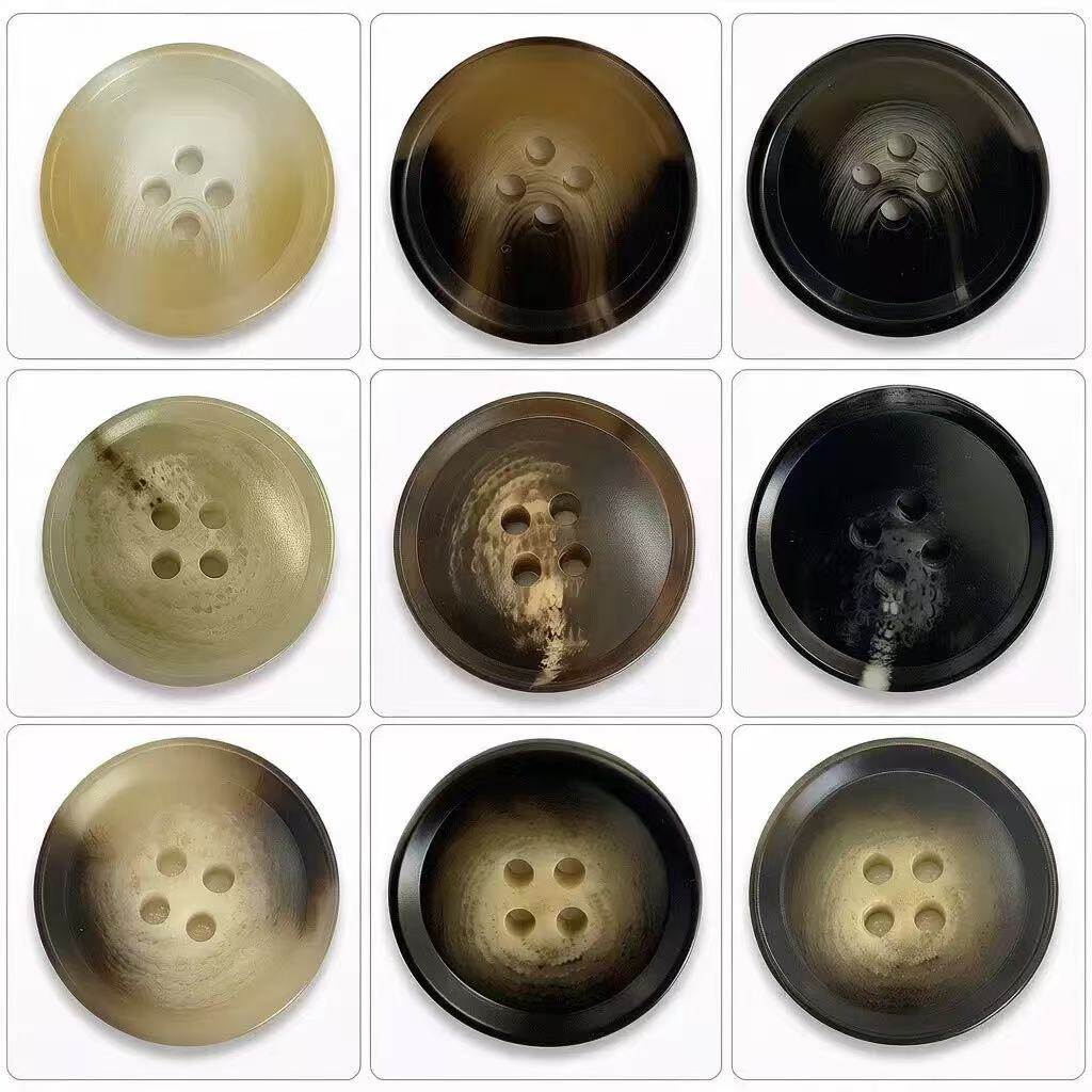 Faux horn button