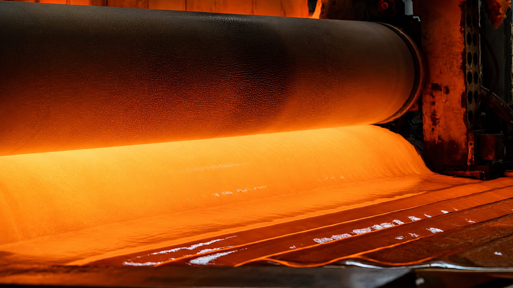 High-temperature kiln with molten material