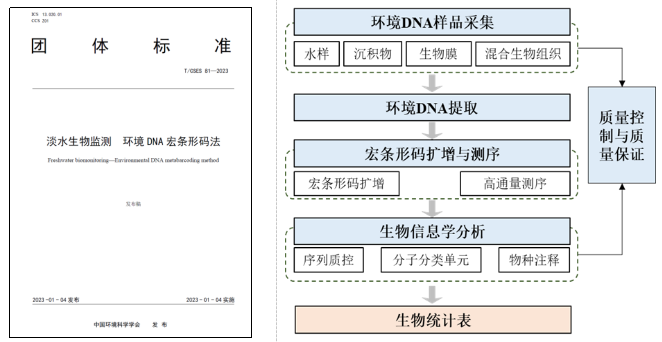 淡水生物监测环境DNA宏条形码法流程图