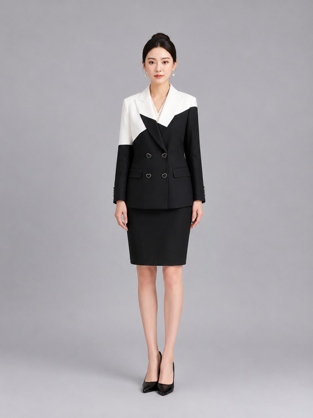 雅居尚品 轻奢女款套西(黑白)