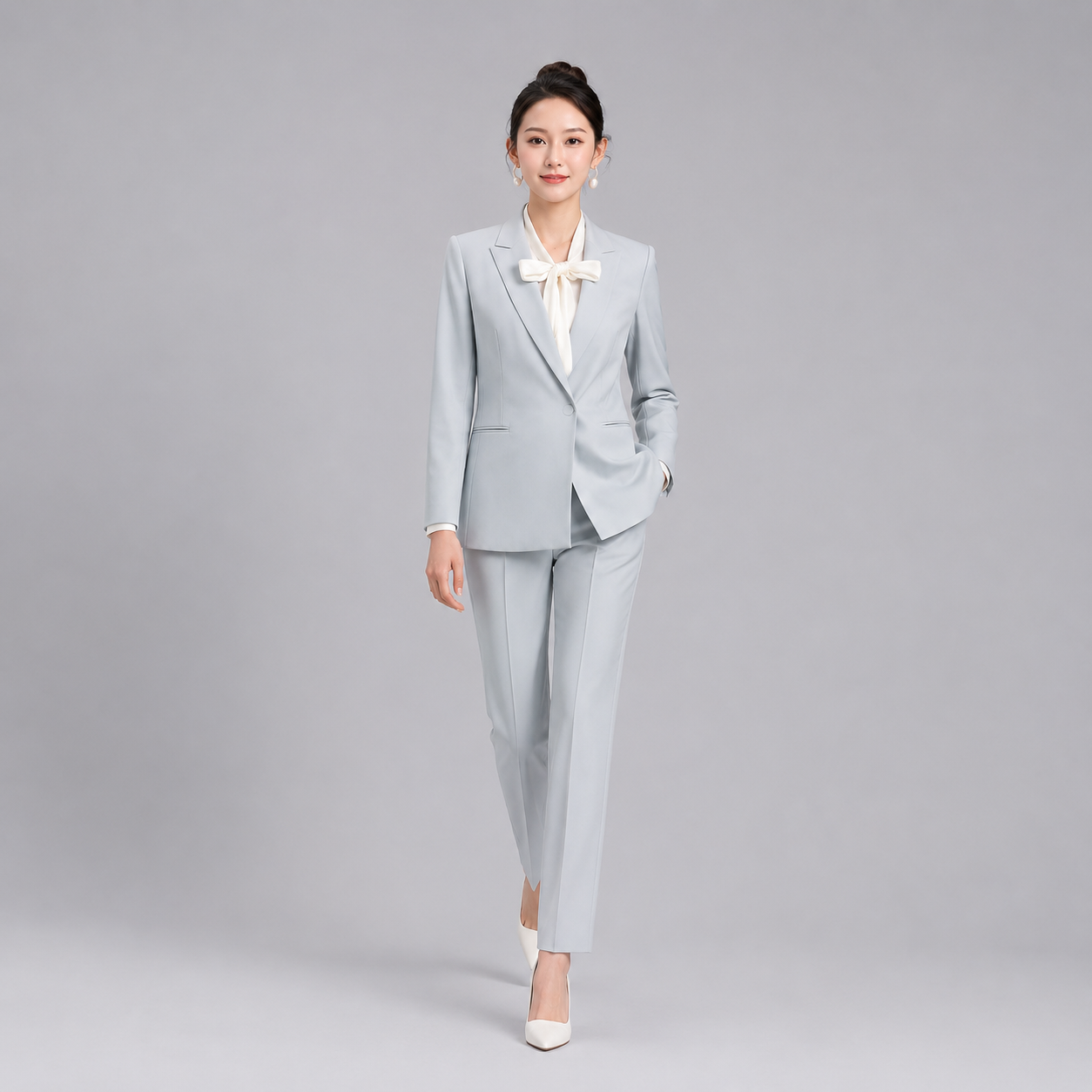 雅居尚品 女款时尚单西(月灰)