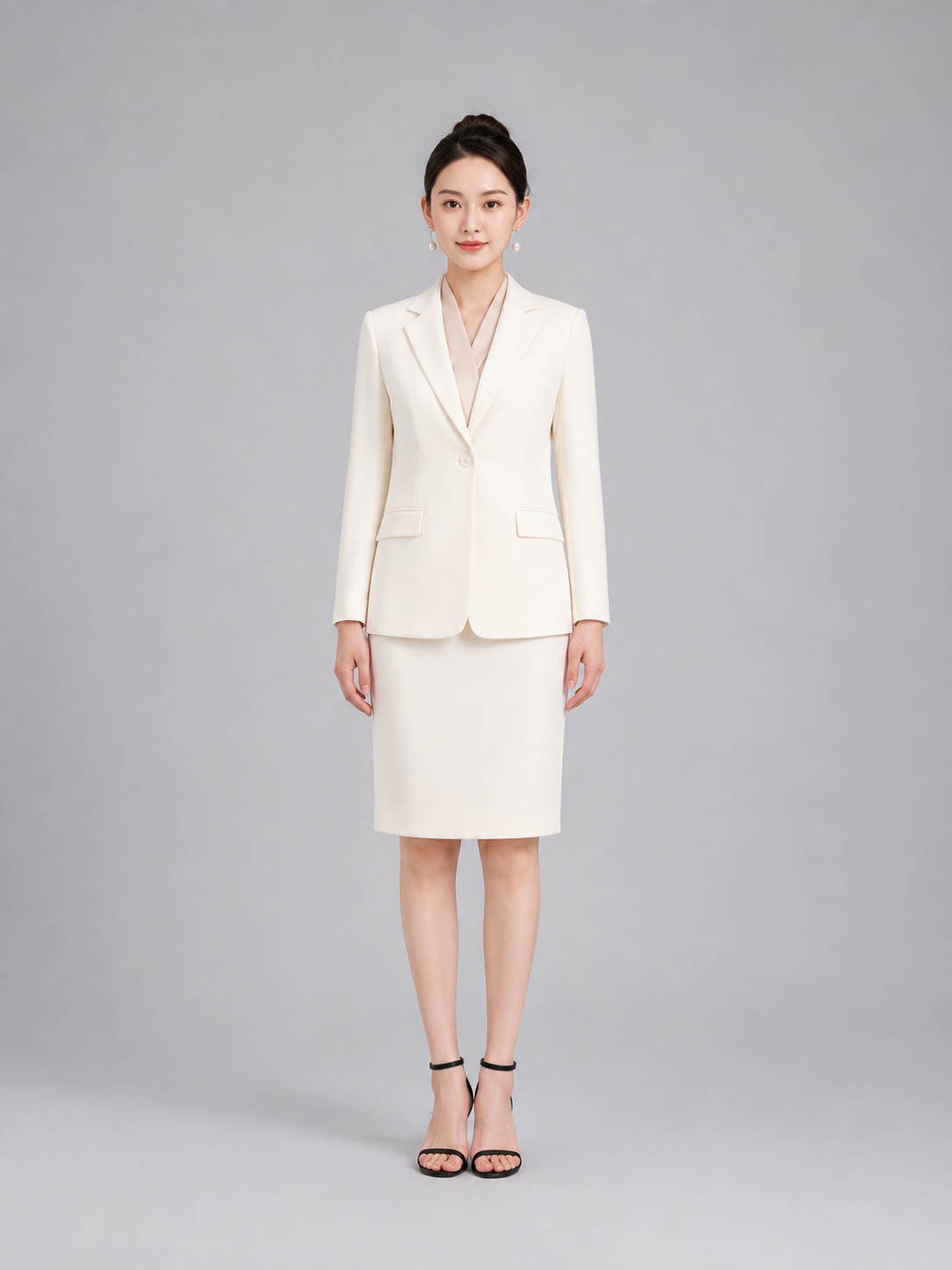 雅居尚品 女款时尚单西(米黄)