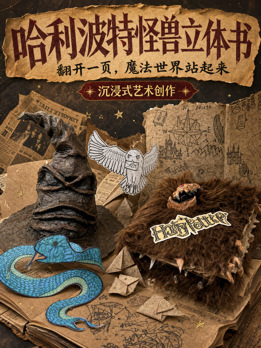 哈利波特怪兽立体书
