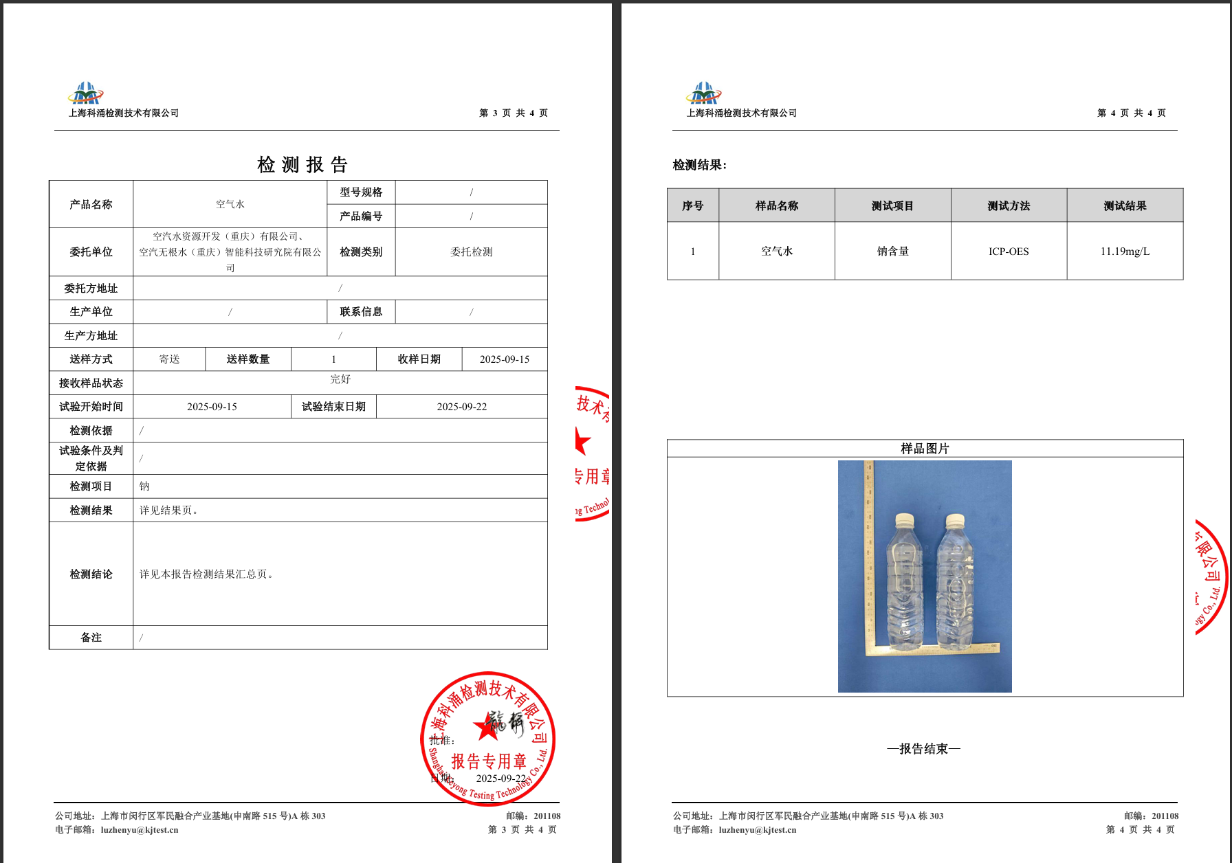 Sodium Content Test Report