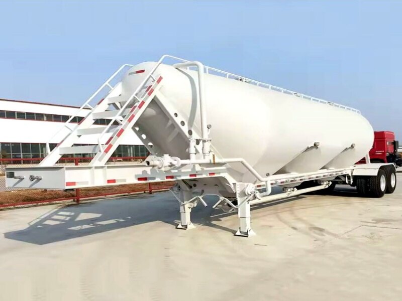 W Shape Pneumatic Dry Bulk Powder Tanker Trailer 60cbm