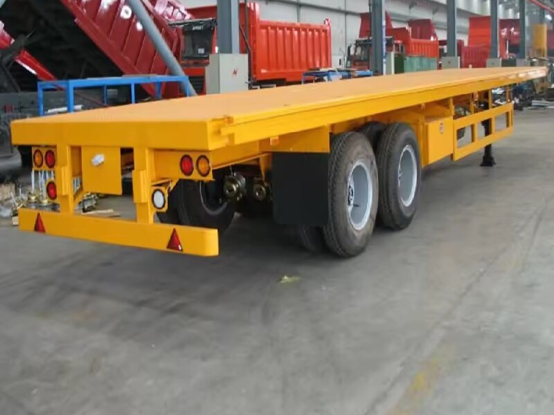2 Axle 20ft Flatbed Container Trailer for Short Haul detail view 2