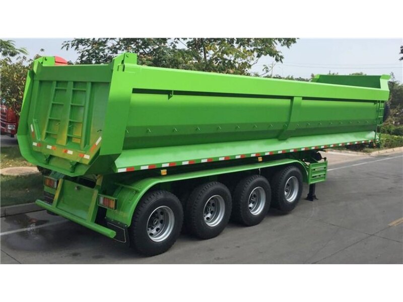 4 Axle 80 Tons Rear Dump Semi Trailer with HYVA Hydraulic Cylinder