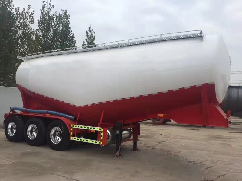3 Axle 40cbm Bulk Cement Tanker Semi Trailer with Air Compressor