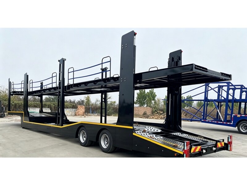 Double Axle Heavy Duty Car Hauler Trailer for Commercial SUV and Van detail view 2