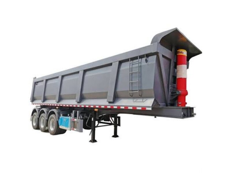 3 Axle U Shape Dump Semi Trailer 60 Ton for Mining and Heavy Duty Construction detail view 2
