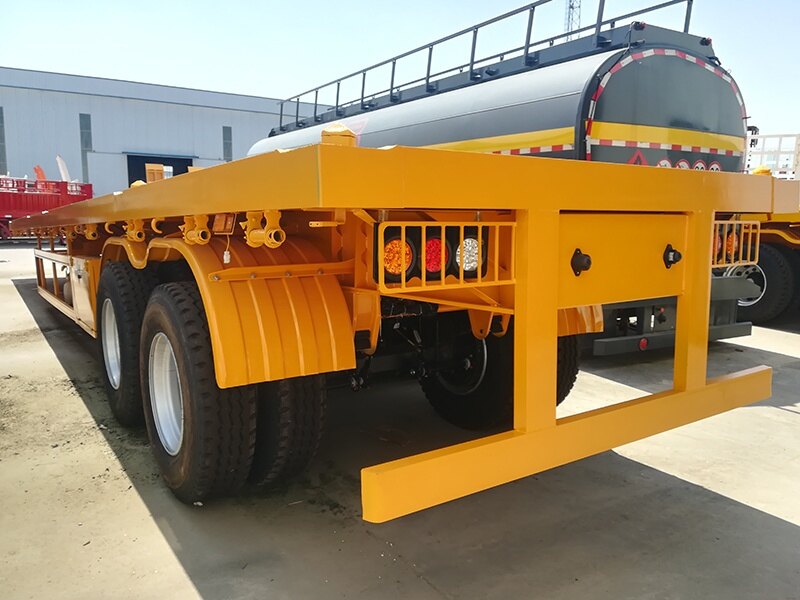 2 Axle 20ft Flatbed Container Trailer for Short Haul detail view 3
