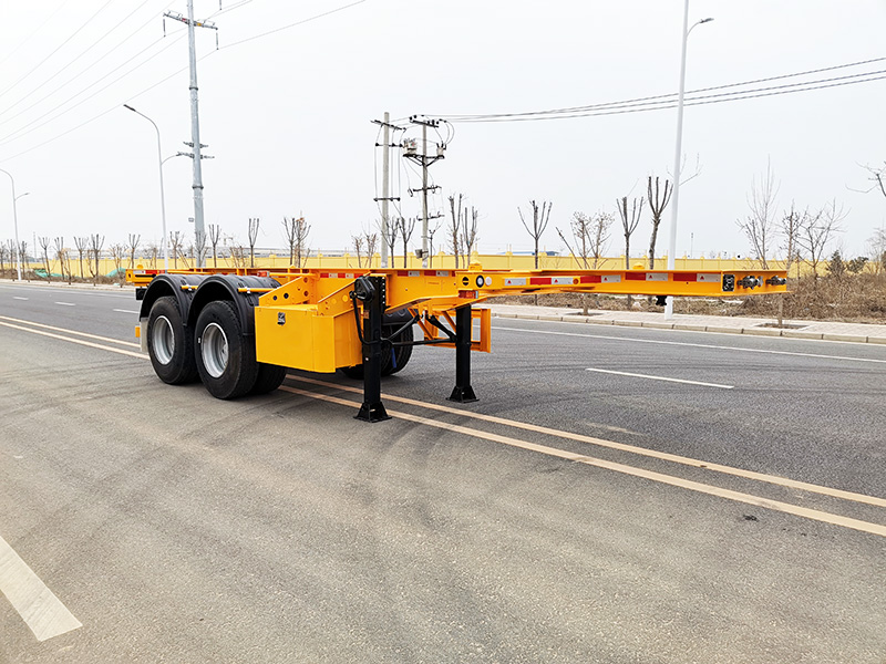 2 Axle 20ft Skeletal Trailer for Port Container Logistics