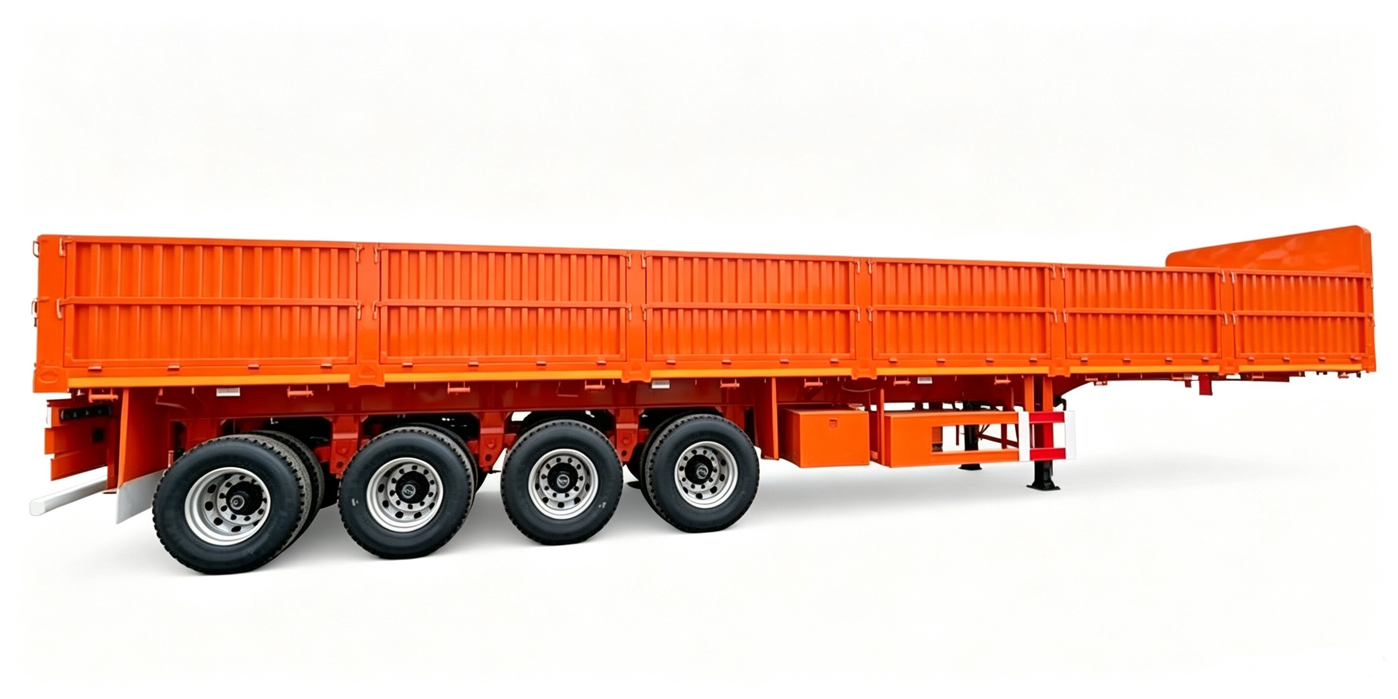 4 Axle 80 Ton Sidewall Semi Trailer for Bulk Freight Transport