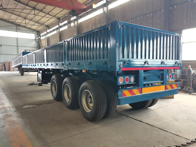 3 Axle High Side Wall Semi Trailer for Grain and Bagged Cargo