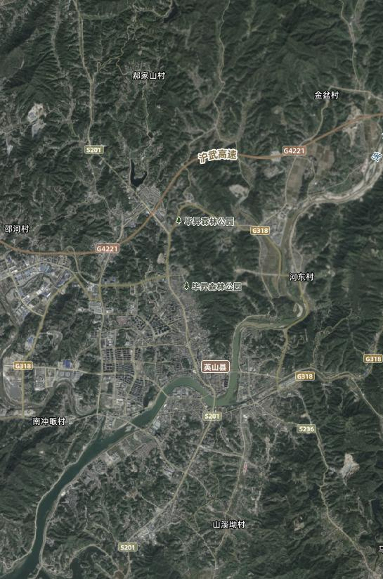 黄冈英山县区位图