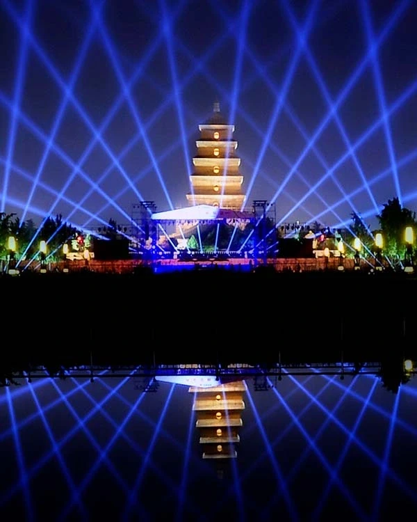 Xi'an Giant Wild Goose Pagoda Light Show