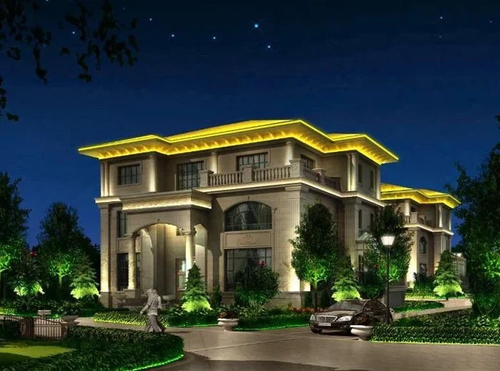 Luxury Villa Landscape Tree Lighting in Sheshan, Shanghai
