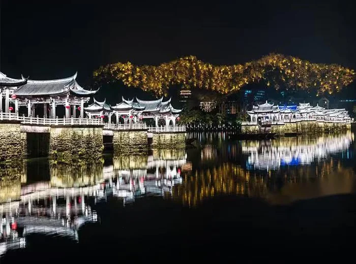 潮州广济桥夜景亮化