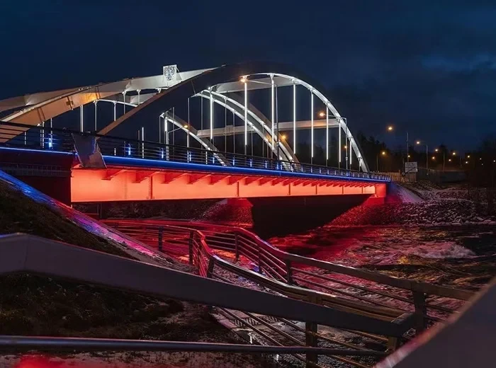 Nordic Modern Arch Bridge Illumination Project - Cultural Tourism Light Show Lighting Case Real-Photo