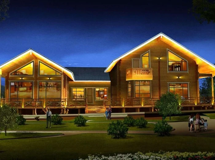 Outdoor Lighting for Deck of Cabin Vacation Villa in Anji, Zhejiang