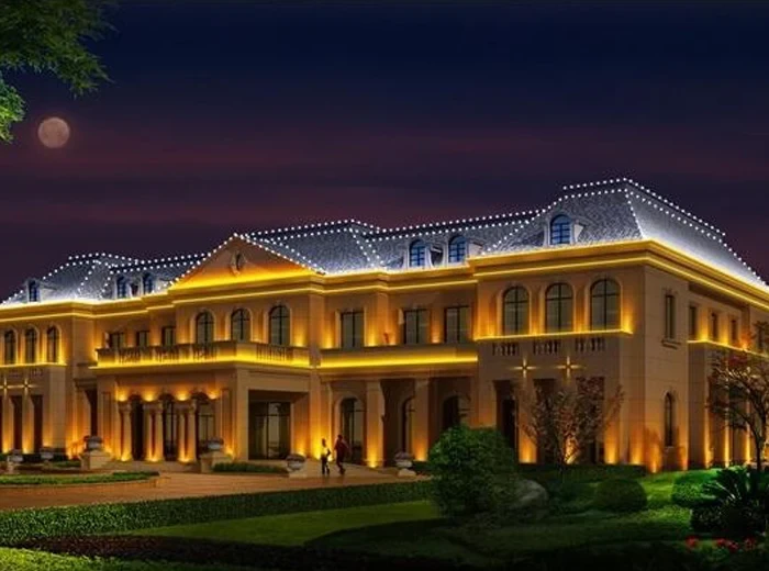 Roof Strip Lighting for Guangzhou European Palace Villa – Residential Landscape Lighting Project Case Study (Real-Photo)