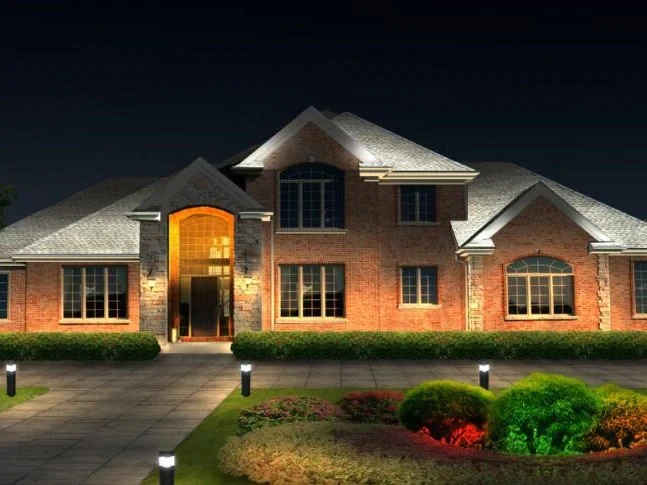 Tianjin American Brick Villa Courtyard Lighting