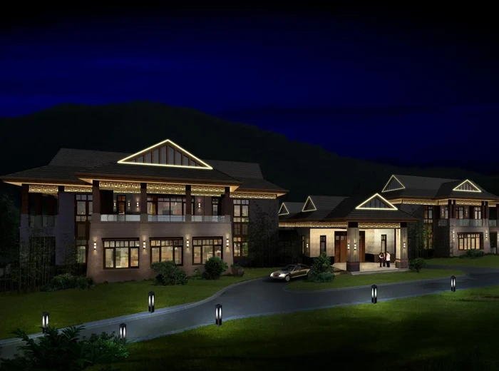Hainan Resort Villa Cluster Linear Lighting