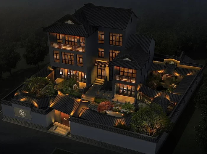 Garden Lighting for Suzhou Jiangnan Courtyard Villa