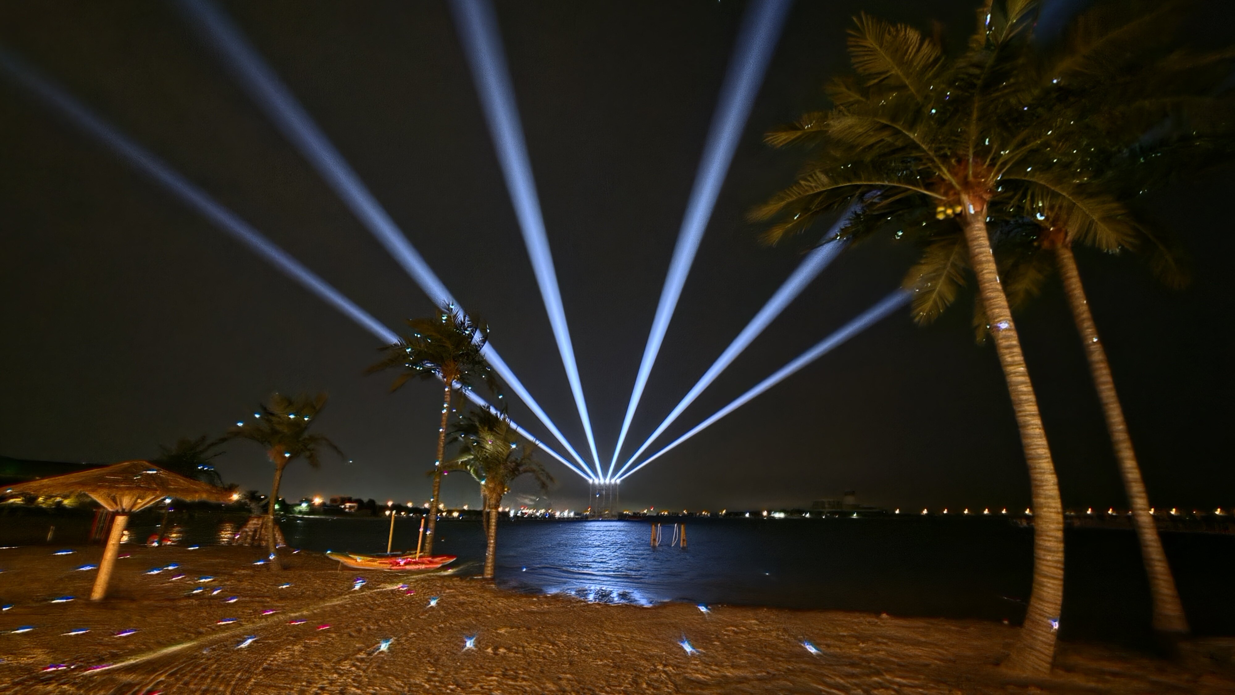 Lighting Up the Bay: Our Team Successfully Delivers the Full-Scale Cultural Tourism Illumination Project for Qiyunwan Beach in Tianjin Binhai - Company News